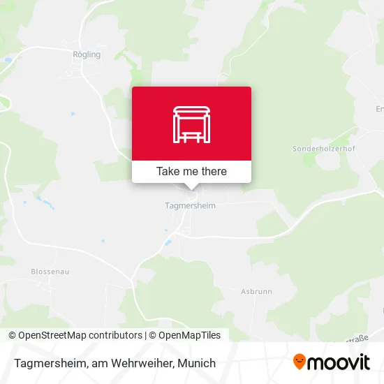 Карта Tagmersheim, am Wehrweiher