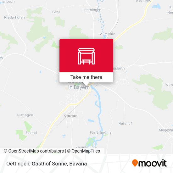 Oettingen, Gasthof Sonne map