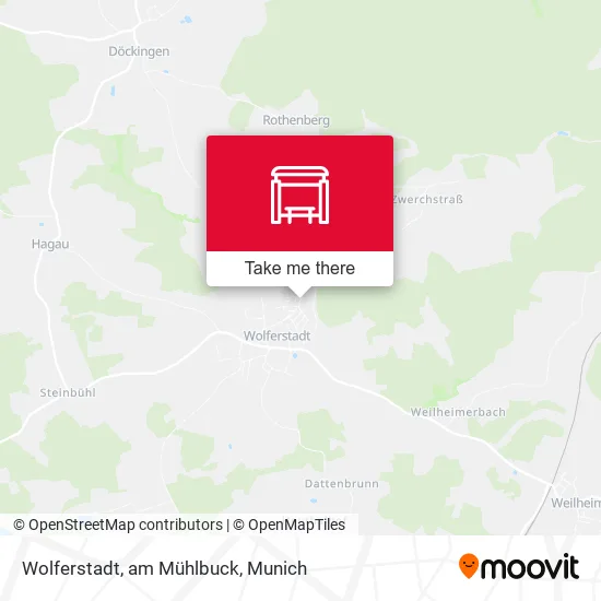 Карта Wolferstadt, am Mühlbuck