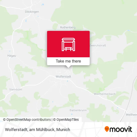 Карта Wolferstadt, am Mühlbuck