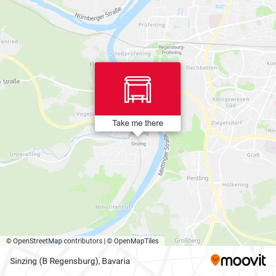 Карта Sinzing (B Regensburg)