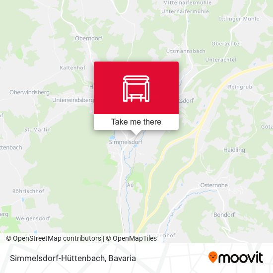 Simmelsdorf-Hüttenbach map