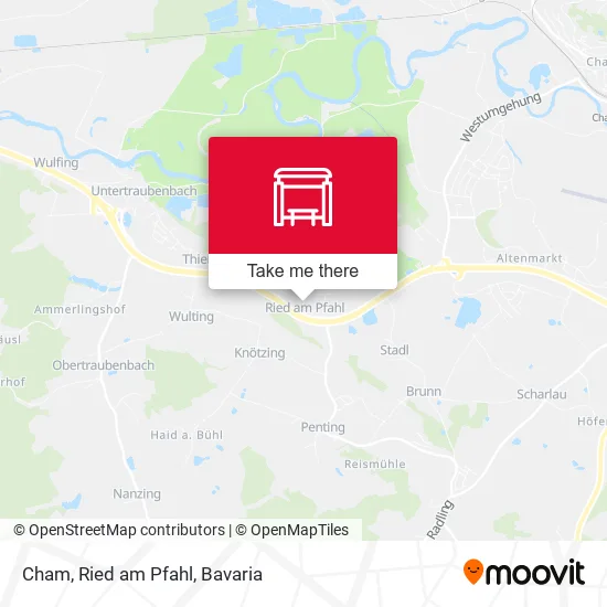 Карта Cham, Ried am Pfahl