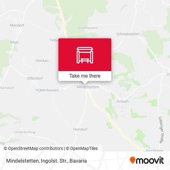 Mindelstetten, Ingolst. Str. map