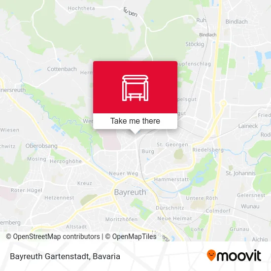 Карта Bayreuth Gartenstadt