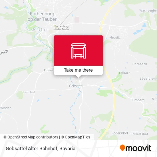 Карта Gebsattel Alter Bahnhof