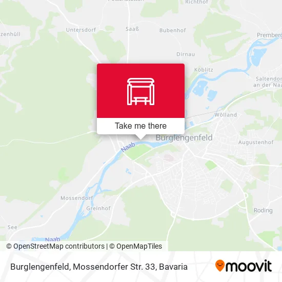 Карта Burglengenfeld, Mossendorfer Str. 33