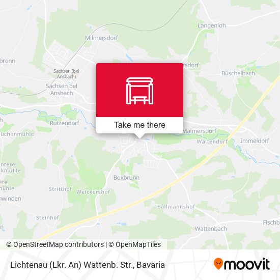 Lichtenau (Lkr. An) Wattenb. Str. map