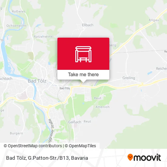 Bad Tölz, G.Patton-Str./B13 map