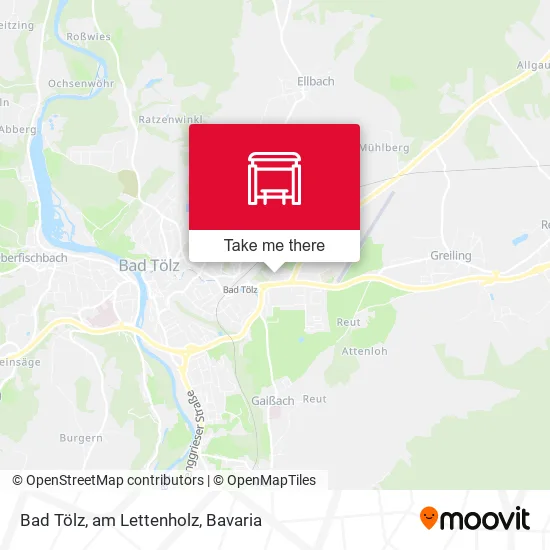 Карта Bad Tölz, am Lettenholz