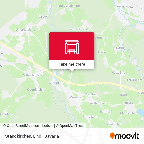Карта Standkirchen, Lindl