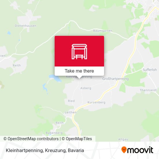 Kleinhartpenning, Kreuzung map
