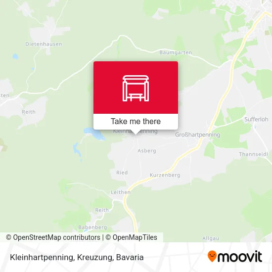 Карта Kleinhartpenning, Kreuzung