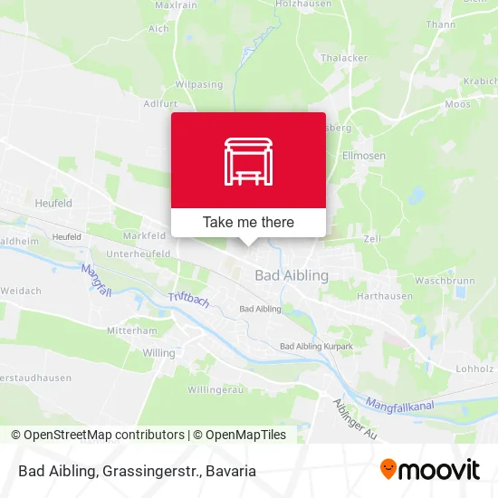 Карта Bad Aibling, Grassingerstr.