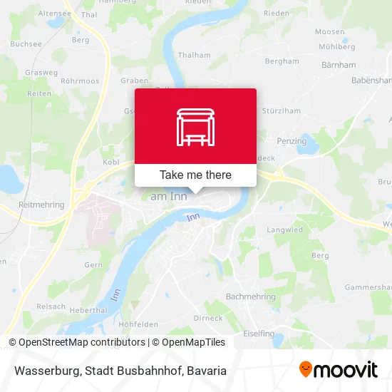 Карта Wasserburg, Stadt Busbahnhof