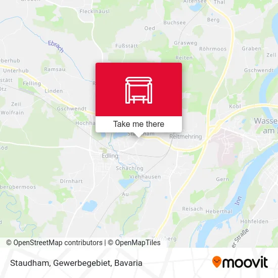 Карта Staudham, Gewerbegebiet