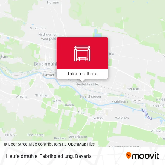 Карта Heufeldmühle, Fabriksiedlung