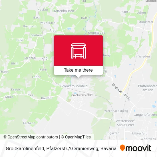 Карта Großkarolinenfeld, Pfälzerstr. / Geranienweg