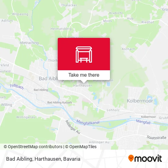 Карта Bad Aibling, Harthausen