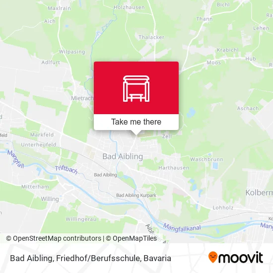 Карта Bad Aibling, Friedhof / Berufsschule