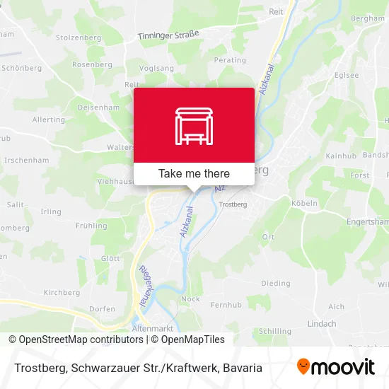 Карта Trostberg, Schwarzauer Str. / Kraftwerk