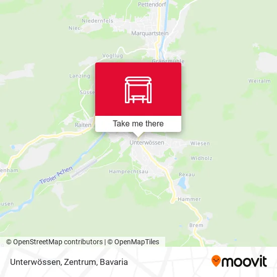 Карта Unterwössen, Zentrum