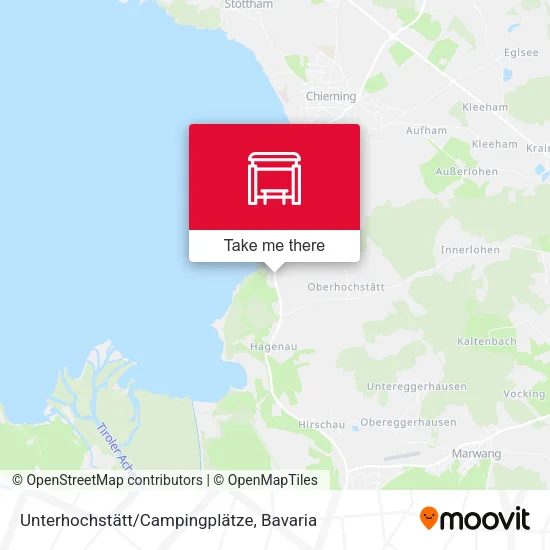 Карта Unterhochstätt/Campingplätze