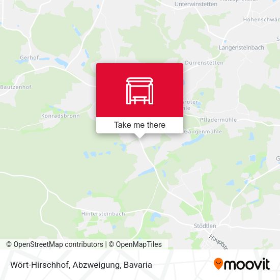 Карта Wört-Hirschhof, Abzweigung