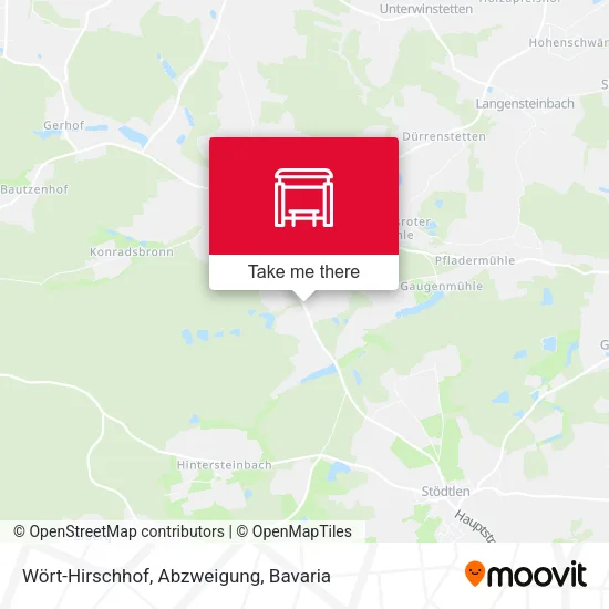 Карта Wört-Hirschhof, Abzweigung