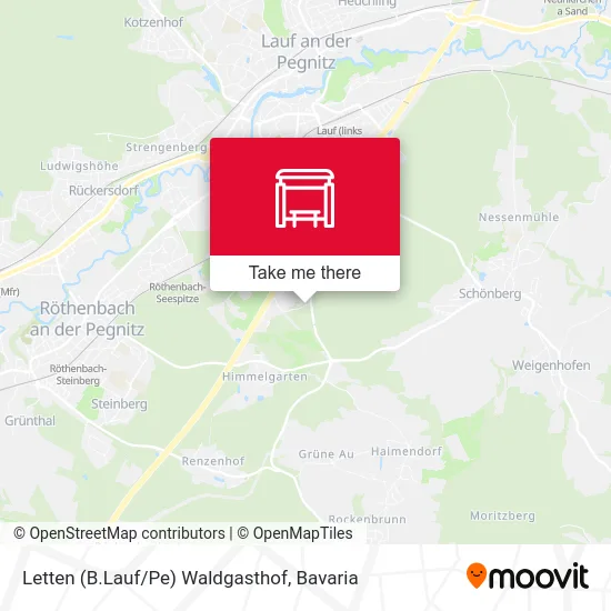 Карта Letten (B.Lauf/Pe) Waldgasthof