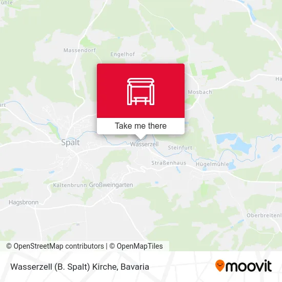 Карта Wasserzell (B. Spalt) Kirche