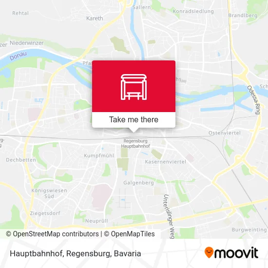 Карта Hauptbahnhof, Regensburg
