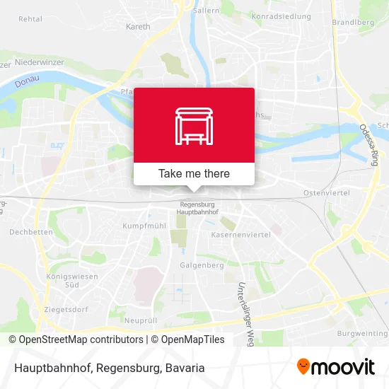 Карта Hauptbahnhof, Regensburg