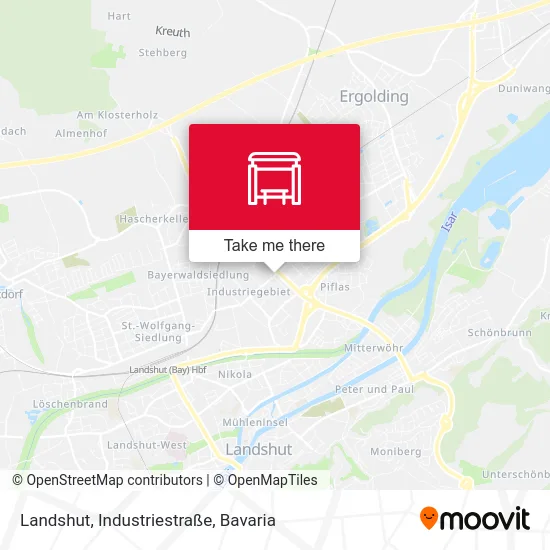 Карта Landshut, Industriestraße