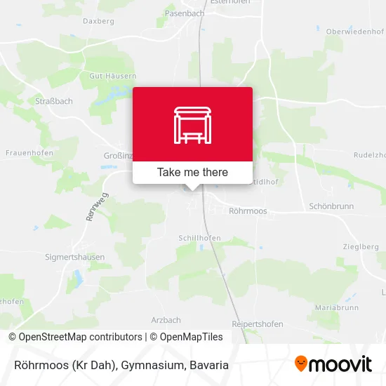 Röhrmoos (Kr Dah), Gymnasium map