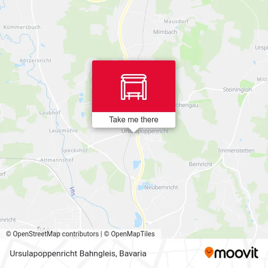 Ursulapoppenricht Bahngleis map