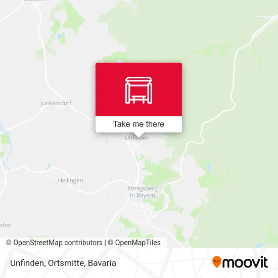 Карта Unfinden, Ortsmitte