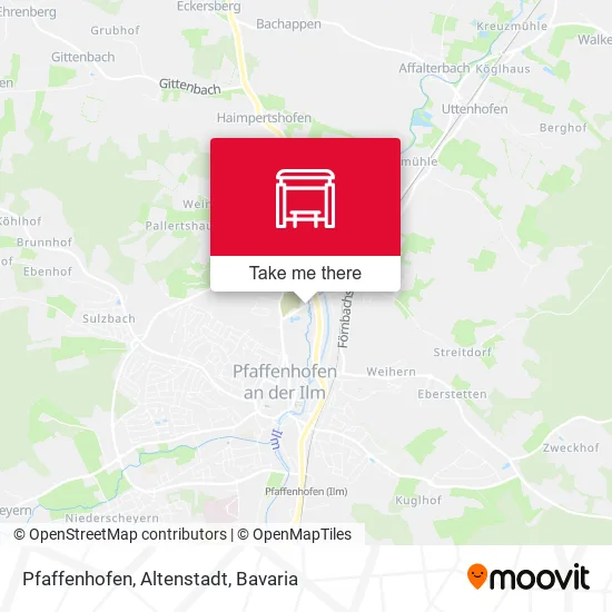 Карта Pfaffenhofen, Altenstadt