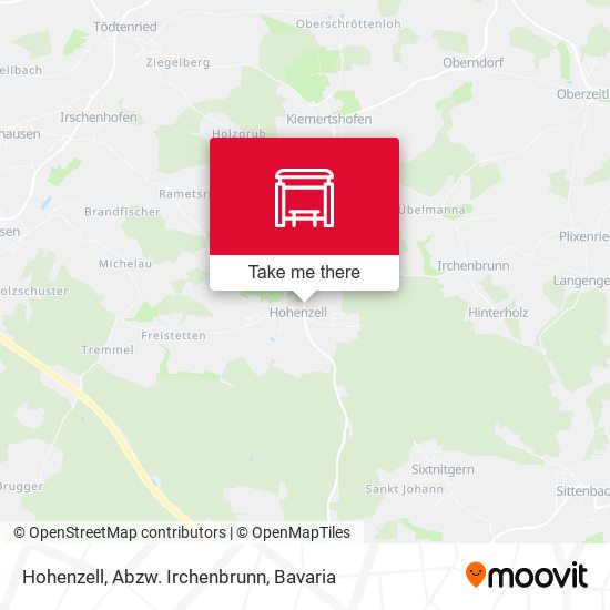 Hohenzell, Abzw. Irchenbrunn map