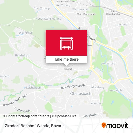 Zirndorf Bahnhof Wende map