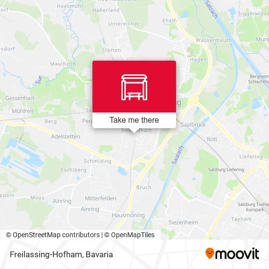 Карта Freilassing-Hofham