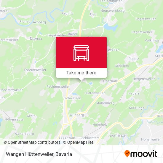 Wangen Hüttenweiler map