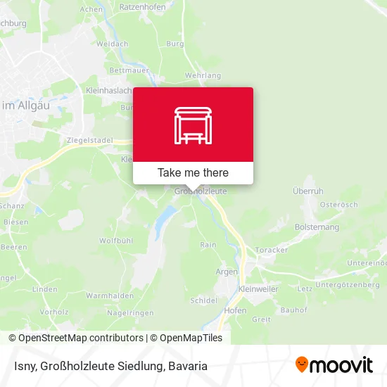 Карта Isny, Großholzleute Siedlung