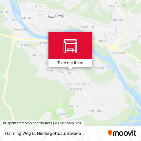 Haiming Weg B. Niedergottsau map