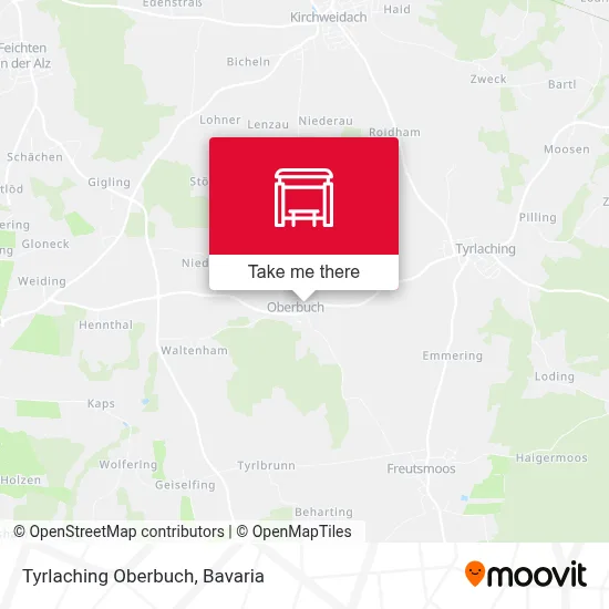 Tyrlaching Oberbuch map