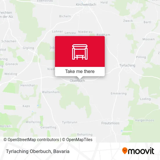 Tyrlaching Oberbuch map