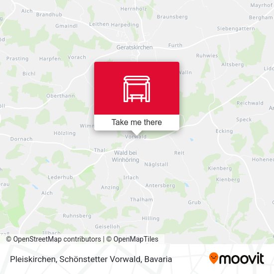 Pleiskirchen, Schönstetter Vorwald map