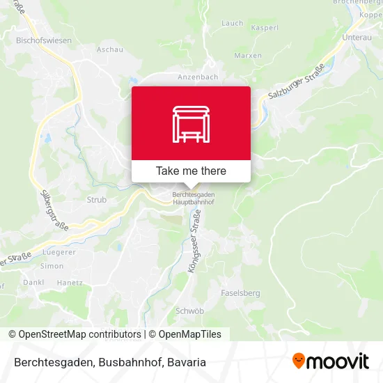 Карта Berchtesgaden, Busbahnhof