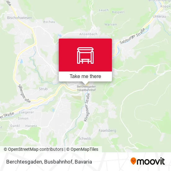 Карта Berchtesgaden, Busbahnhof