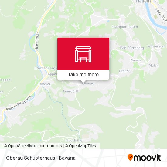 Oberau Schusterhäusl map